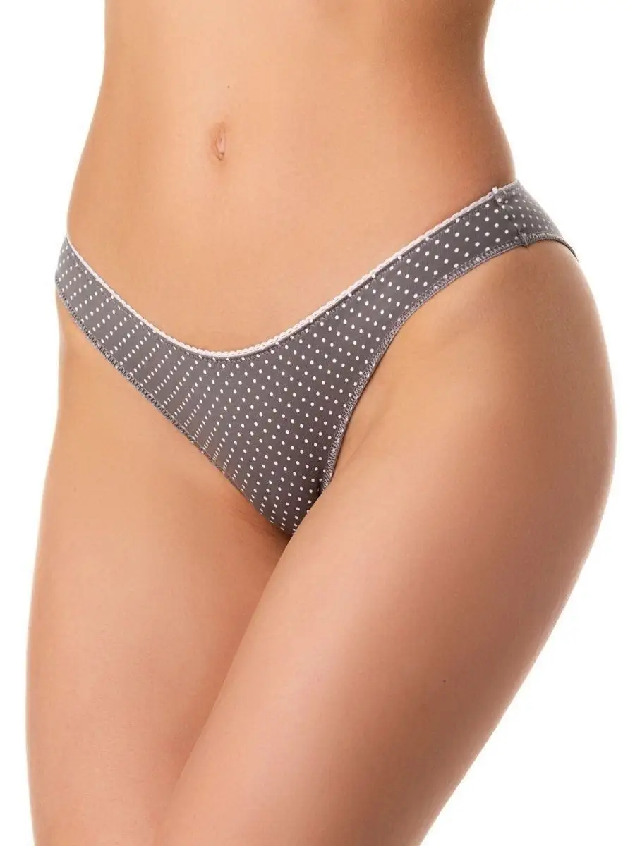 Комплект хлопковых трусов невидимок 5 штук якоря/серый/голубоймеланж/голубой