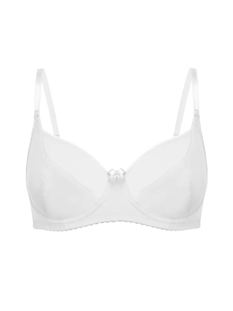 Бюстгальтер минимайзер женский хлопок белый