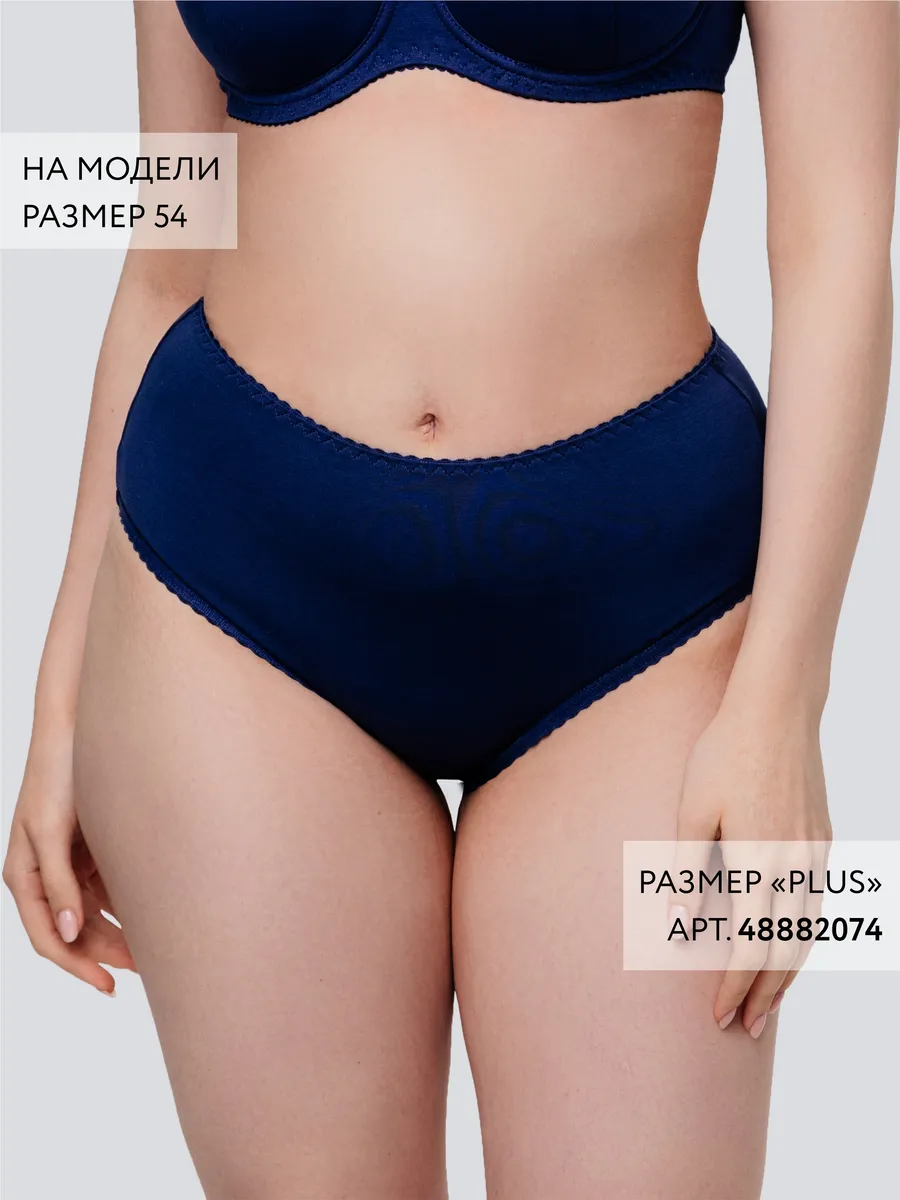 Трусы хлопок слипы базовые повседневные мини синий