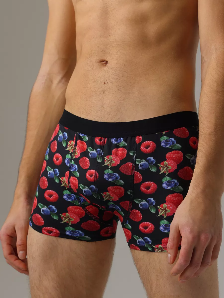 Боксеры в спортивном стиле на широкой резинке черный/красный