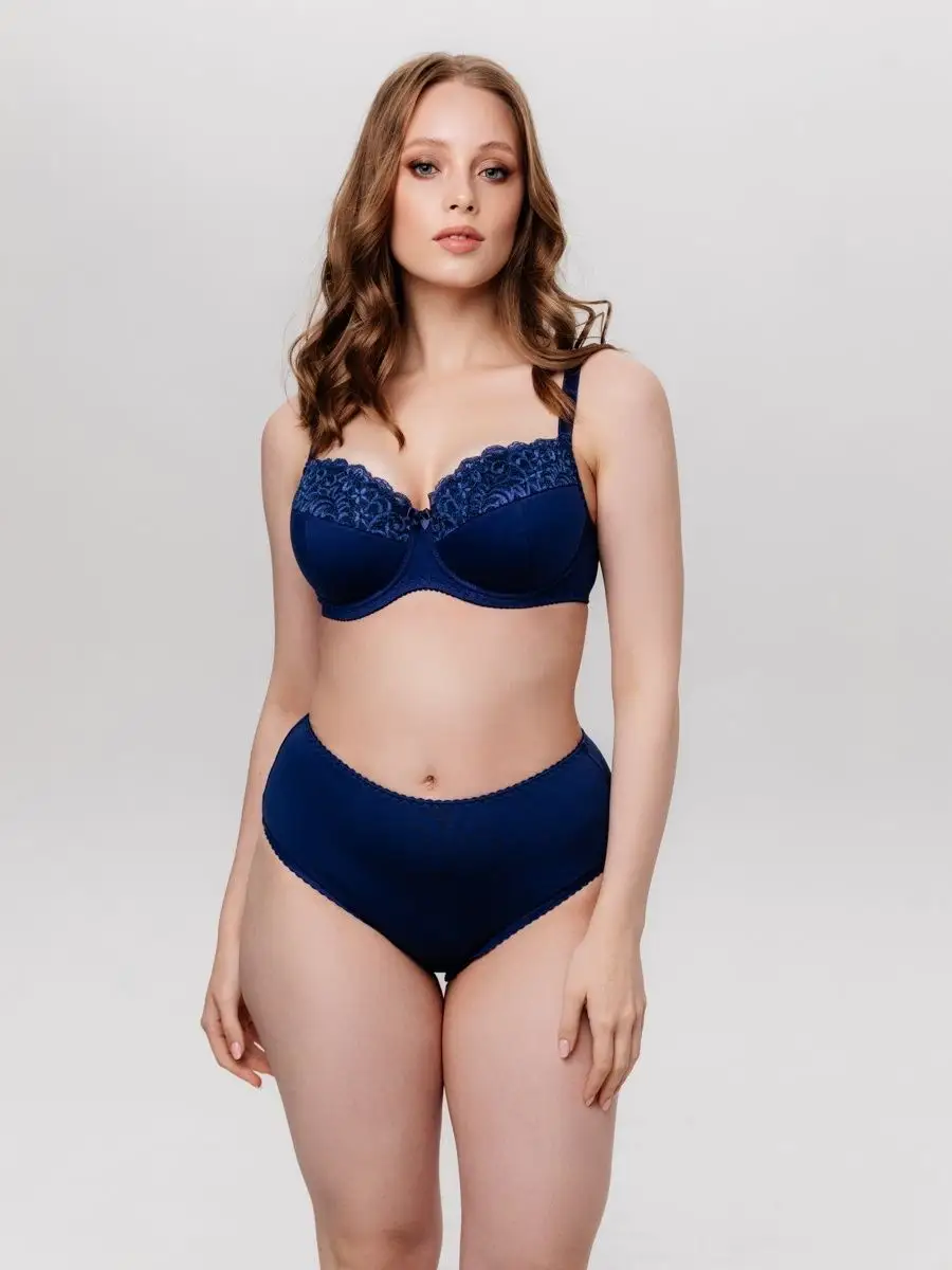 Набор комплект базовых трусов большие размеры сливовый/синий/красный