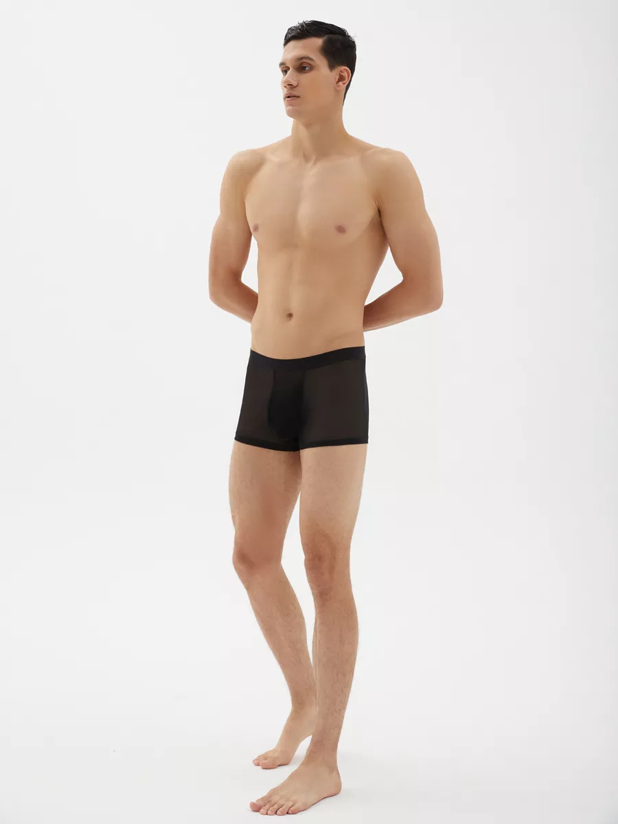 Трусы прозрачные из сетки черный