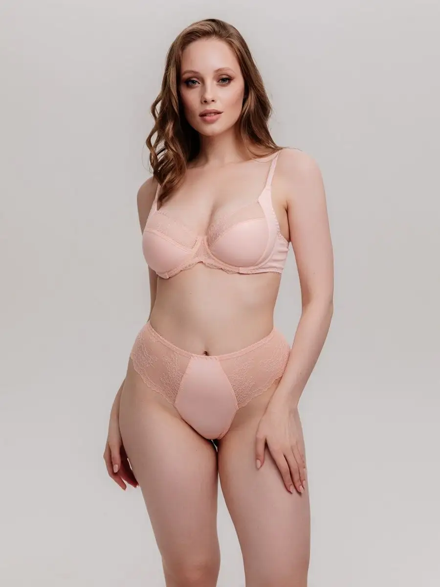 Набор трусов стринги бразильяна большие размеры абрикосовый/коричневый/персиковый