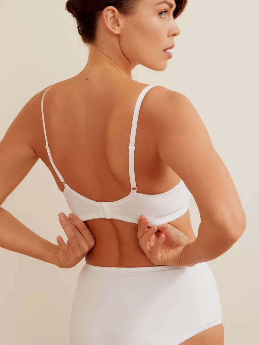 Бюстгальтер минимайзер женский хлопок белый