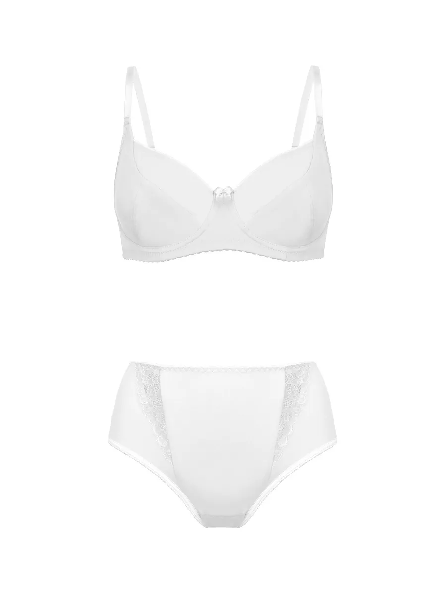 Бюстгальтер минимайзер женский хлопок белый