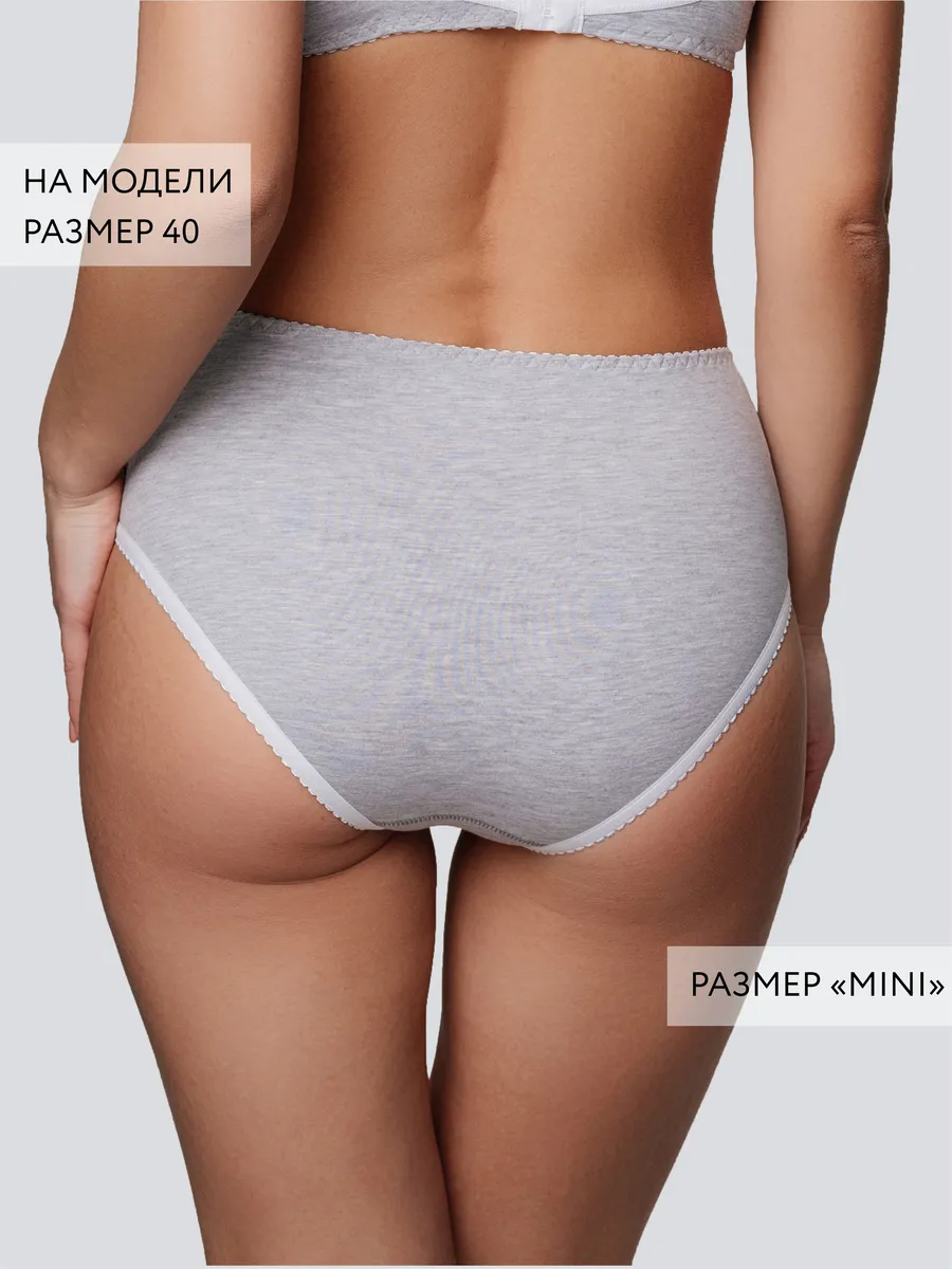Трусы хлопок слипы базовые повседневные мини серыймелан