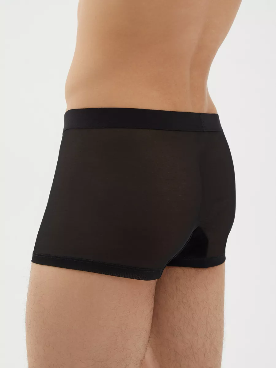 Трусы прозрачные из сетки черный