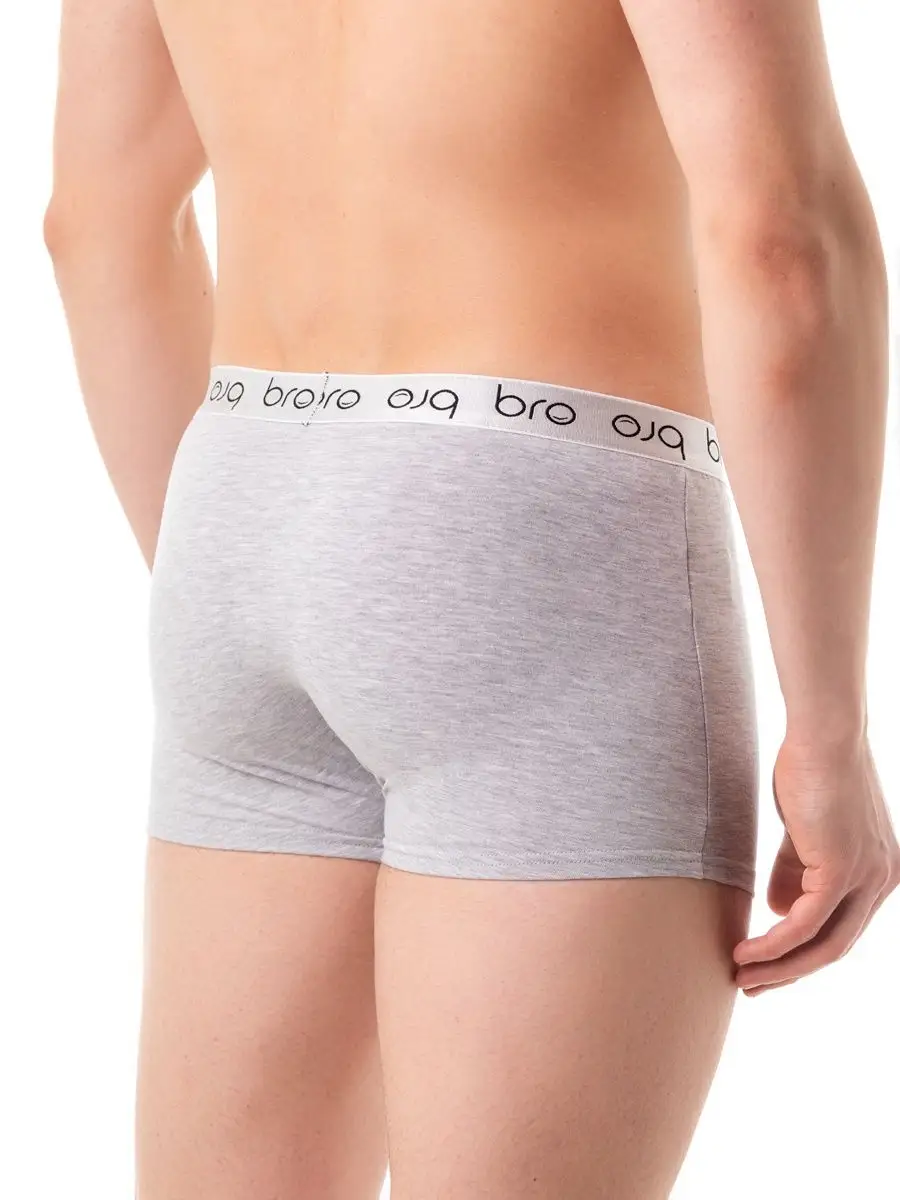 Боксеры в спортивном стиле на широкой резинке серыймеланж