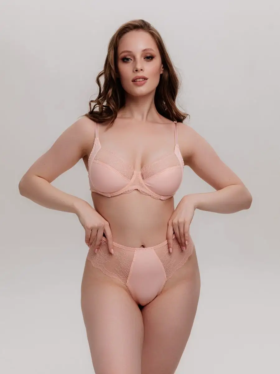 Стринги бразильяна большие размеры абрикосовый