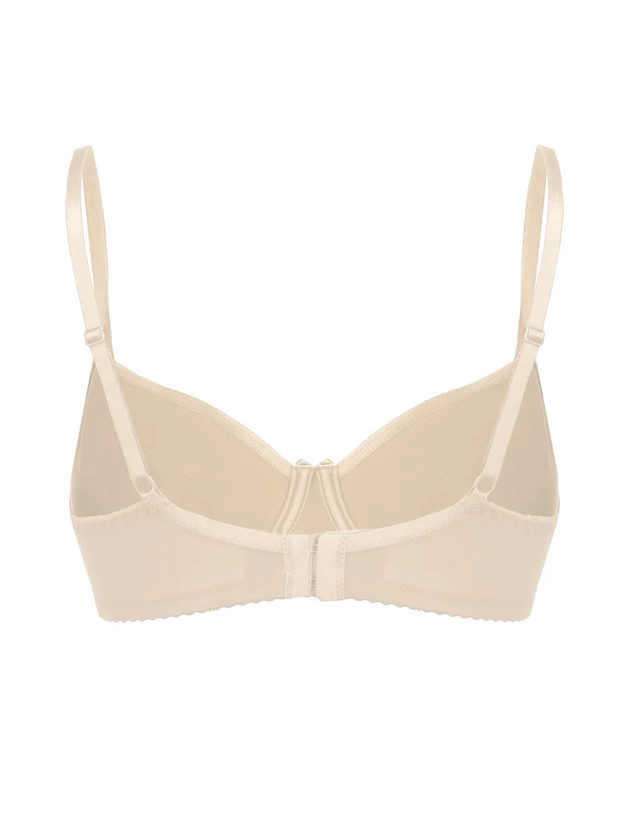 Бюстгальтер без поролона хлопок бежевый