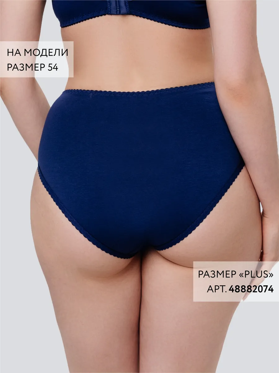 Трусы хлопок слипы базовые повседневные мини синий