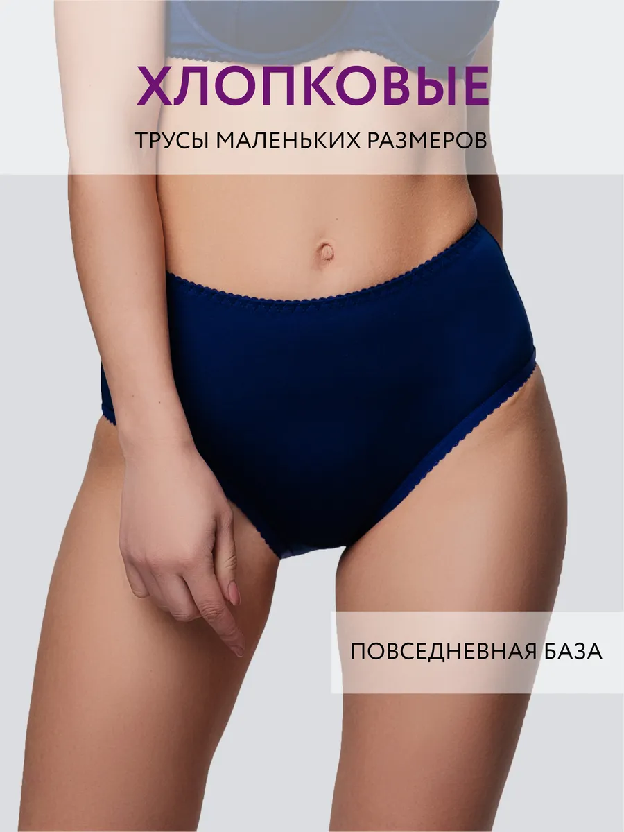 Трусы хлопок слипы базовые повседневные мини синий