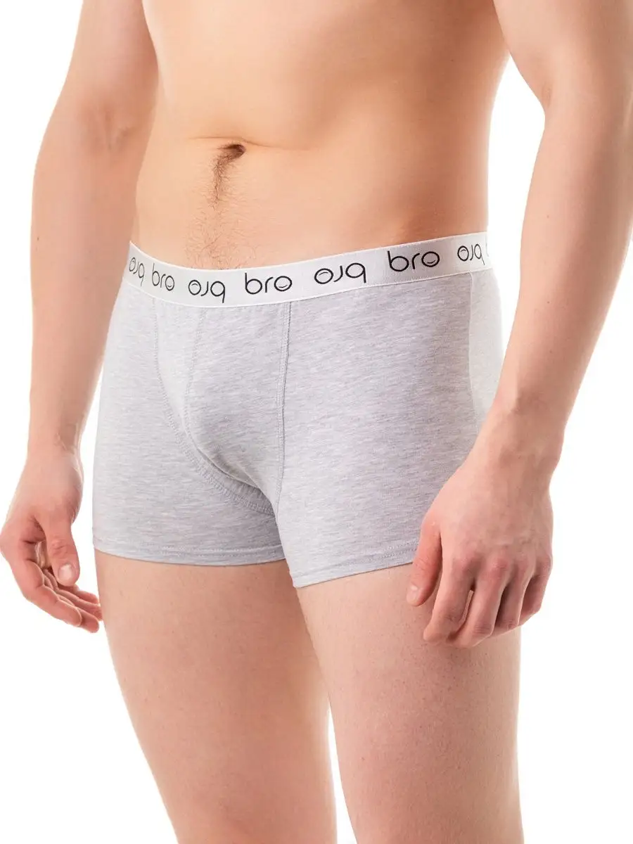 Боксеры в спортивном стиле на широкой резинке серыймеланж