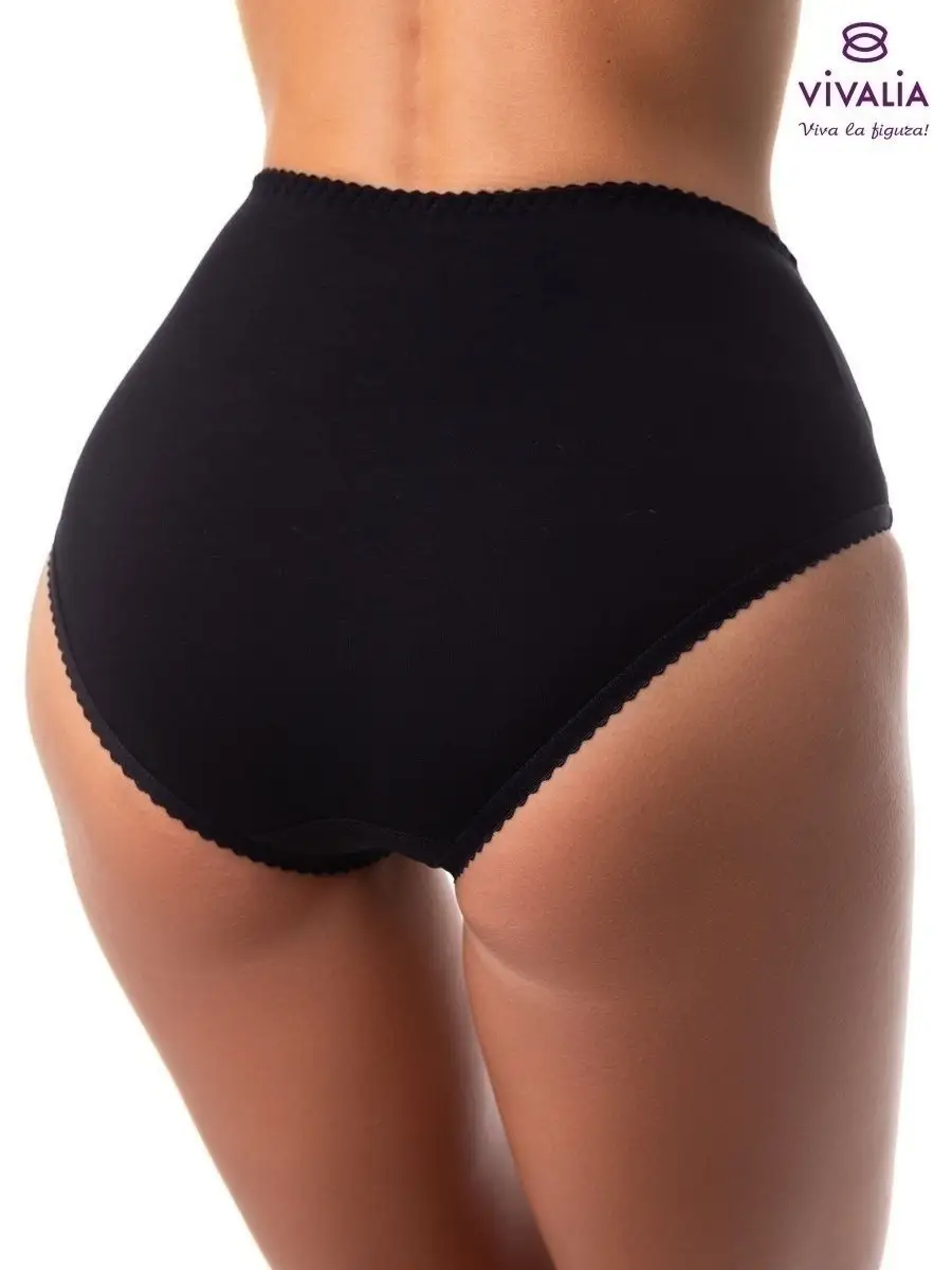 Трусы женские с высокой посадкой черный