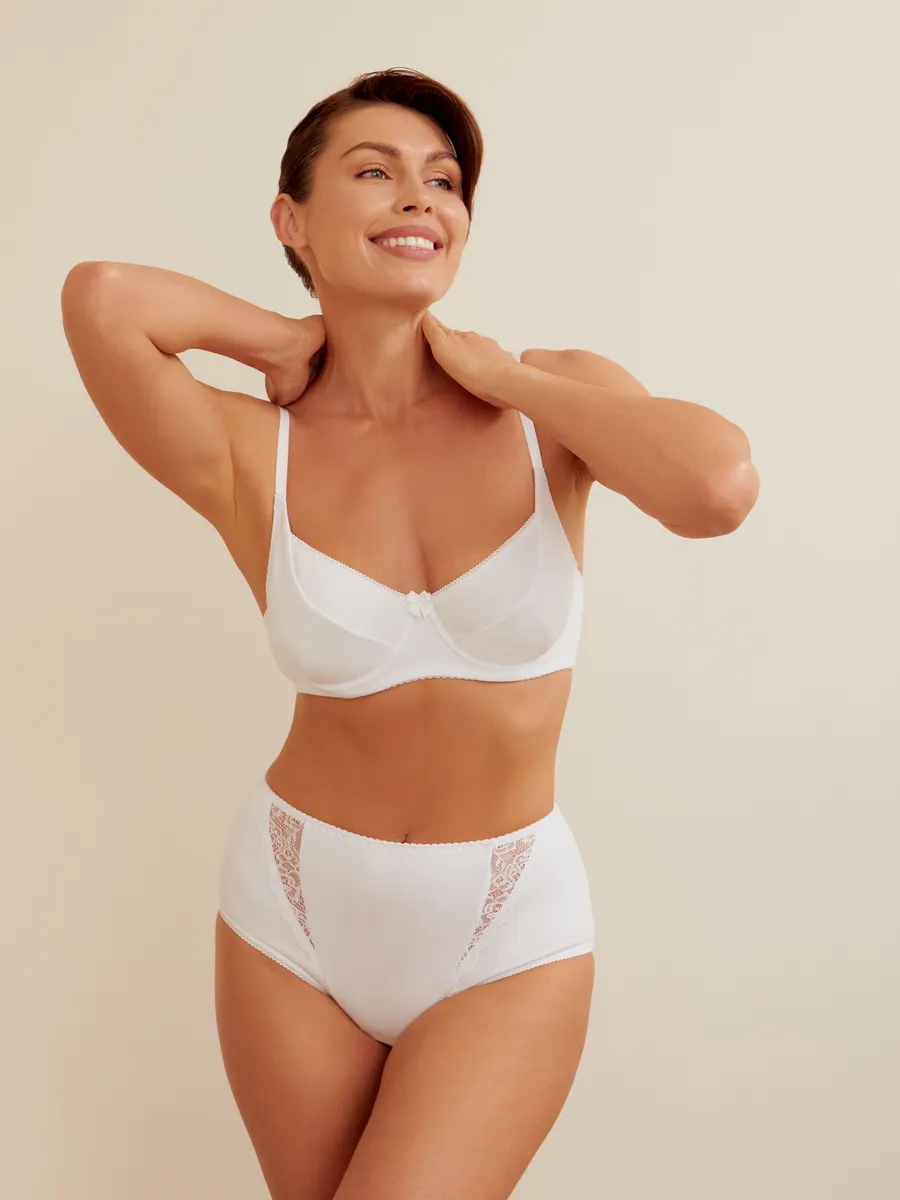 Бюстгальтер минимайзер женский хлопок белый