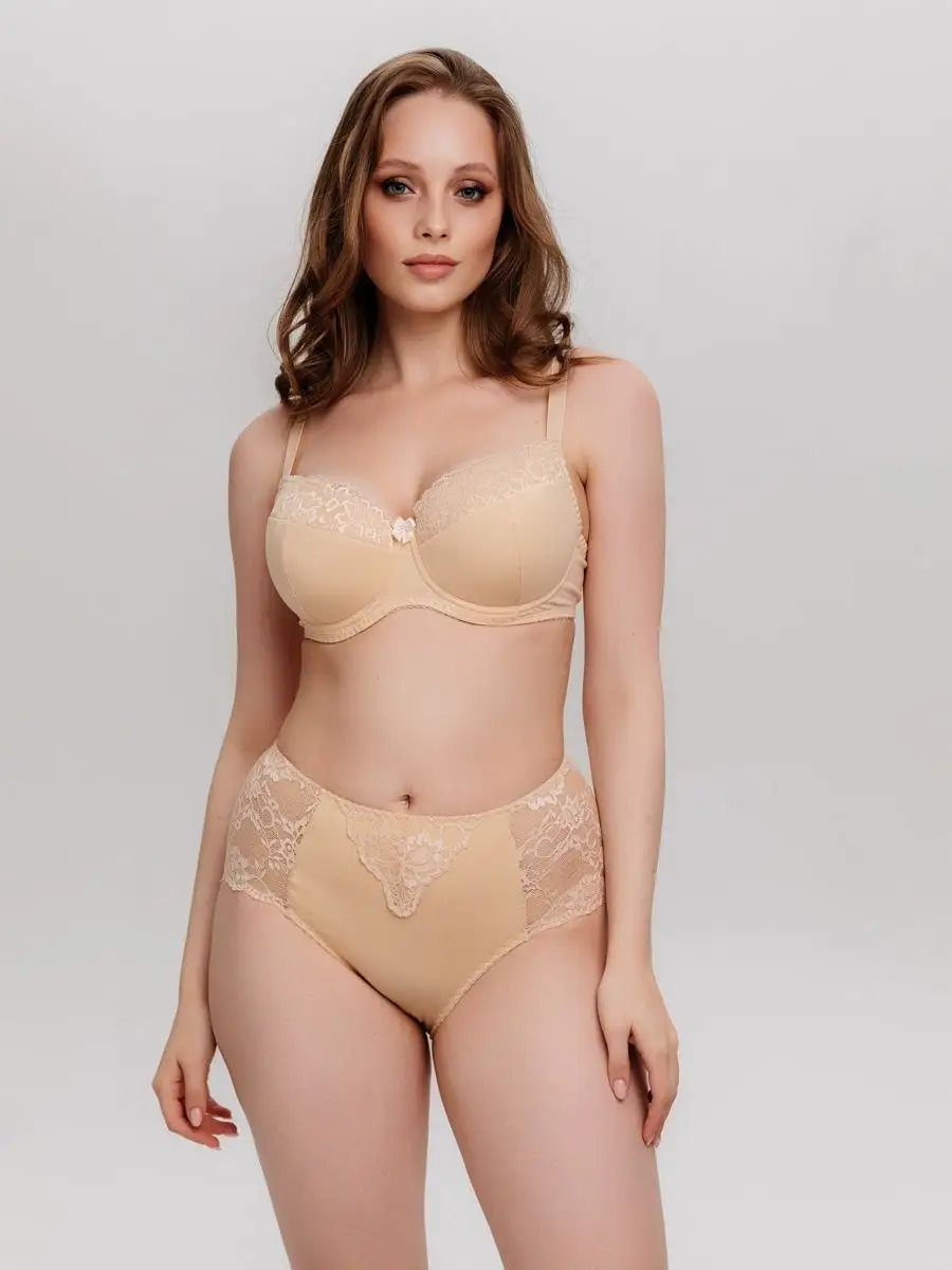 Набор комплект 3 штуки слипы макси большие размеры бежевый/бежевый/бежевый