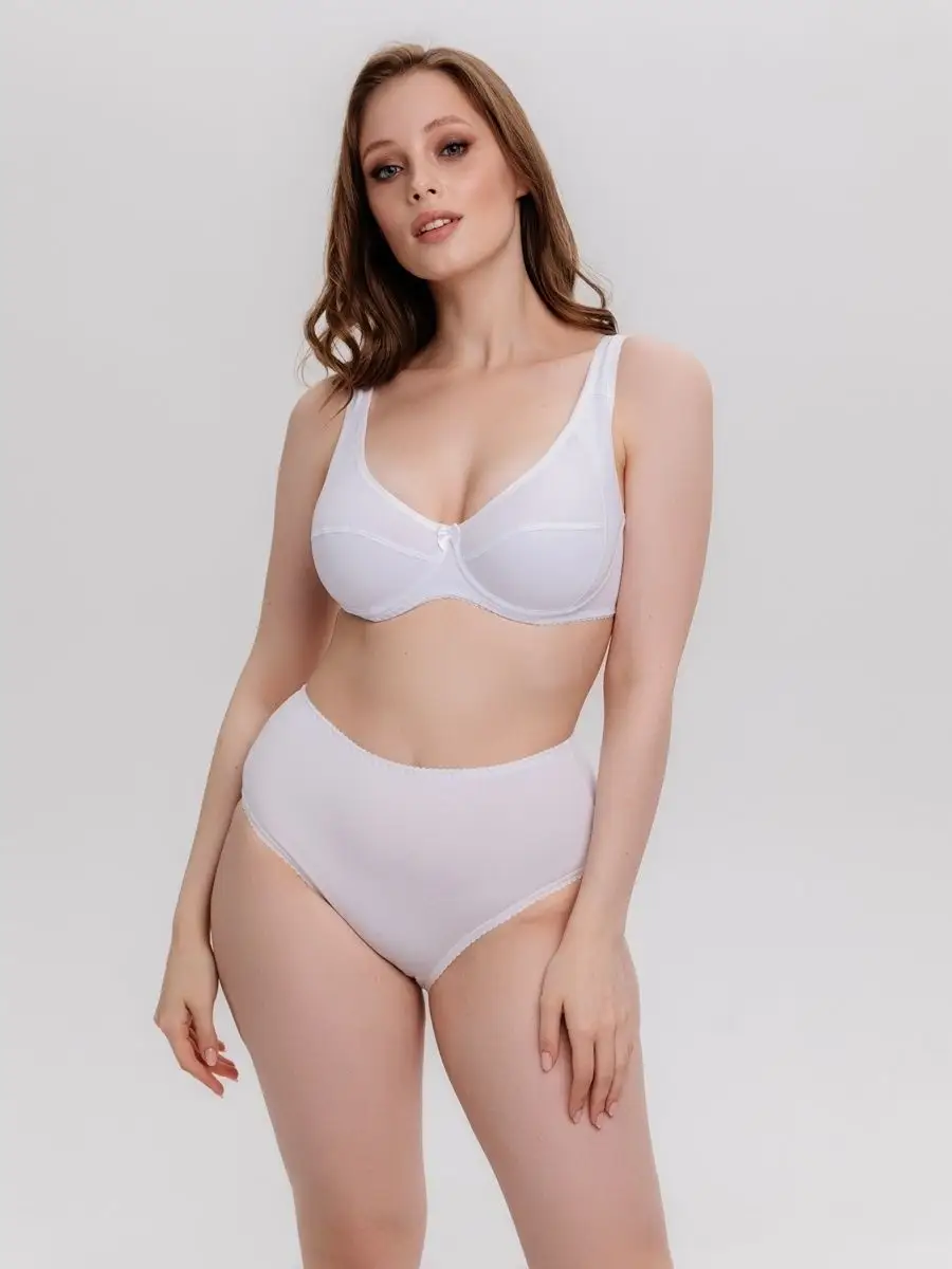 Набор комплект базовых трусов большие размеры черный/белый/бежевый