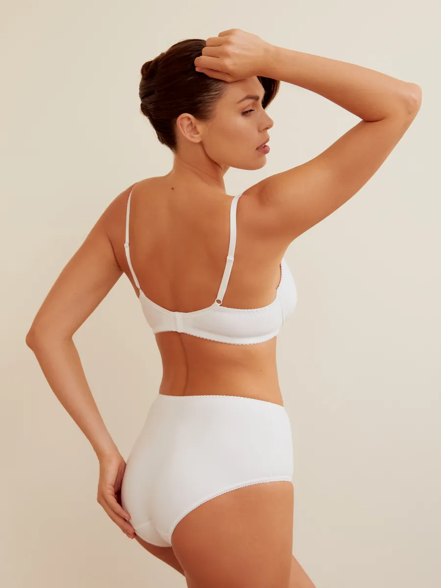 Бюстгальтер минимайзер женский хлопок белый