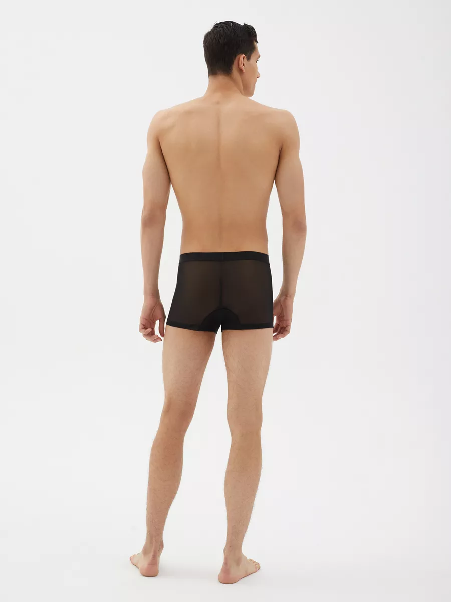 Трусы прозрачные из сетки черный