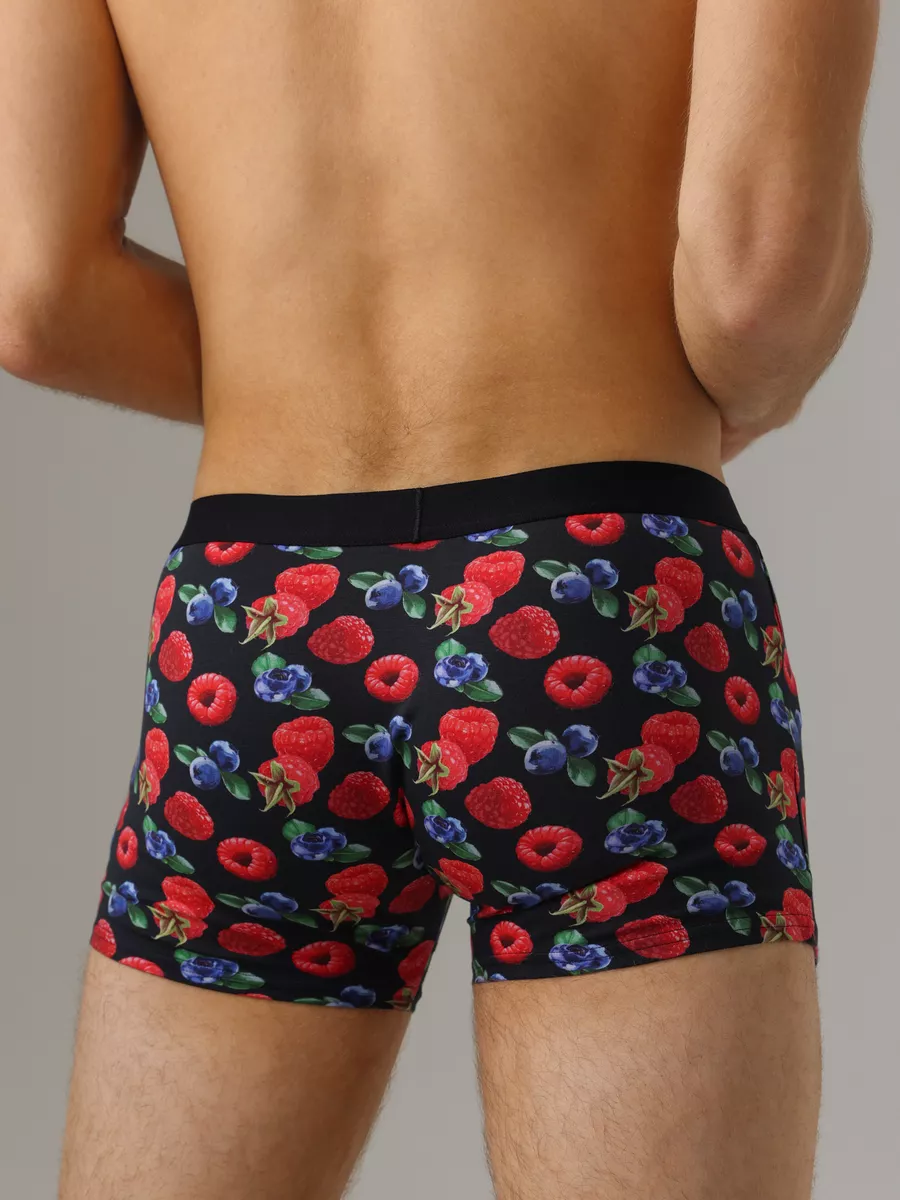 Боксеры в спортивном стиле на широкой резинке черный/красный