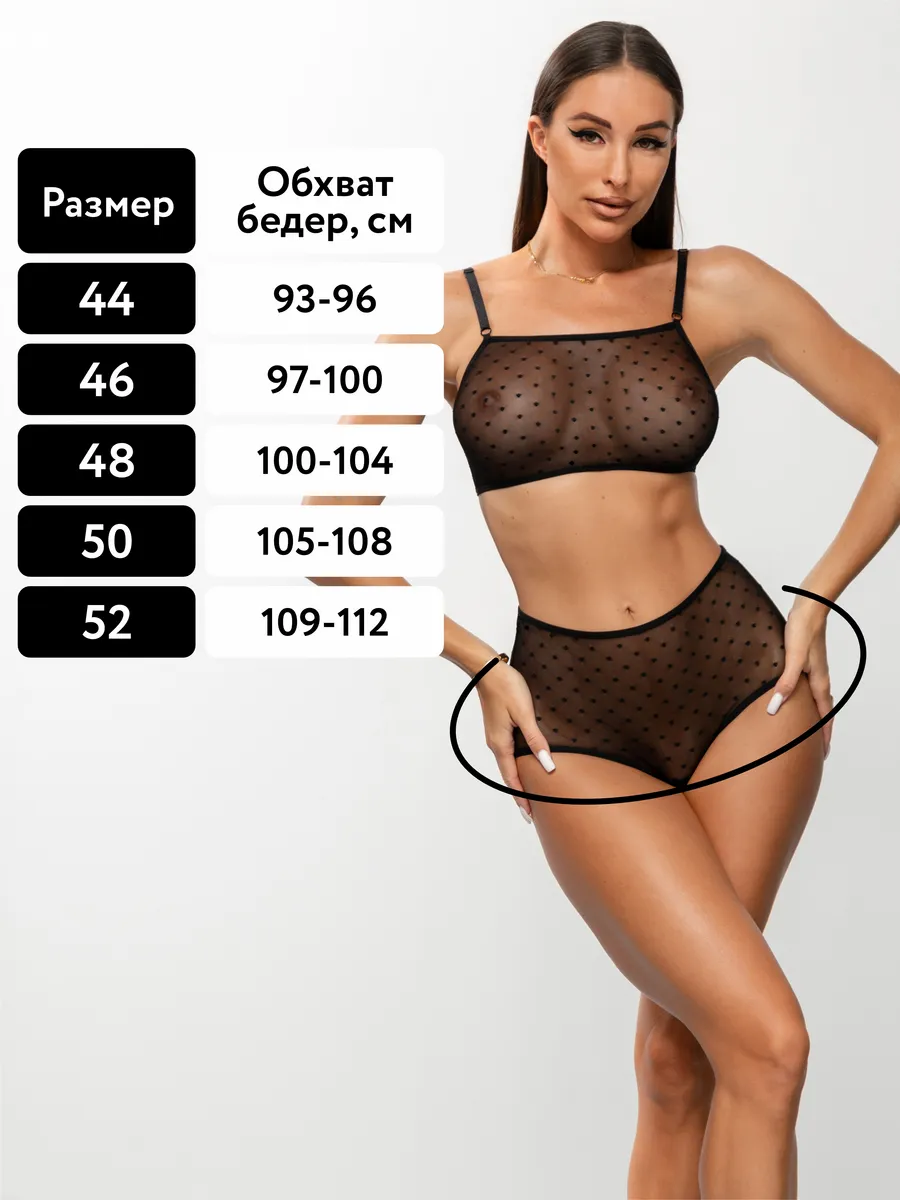 Прозрачные трусы женские сетка с высокой посадкой черныймушка