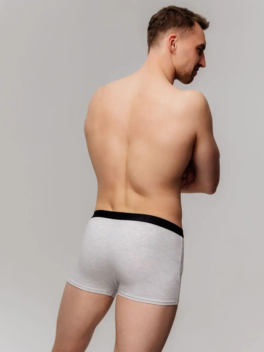 Набор трусов 3 штуки светло-серый/черный/серый