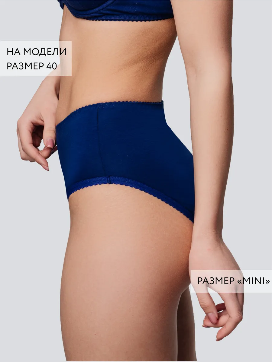 Трусы хлопок слипы базовые повседневные мини синий