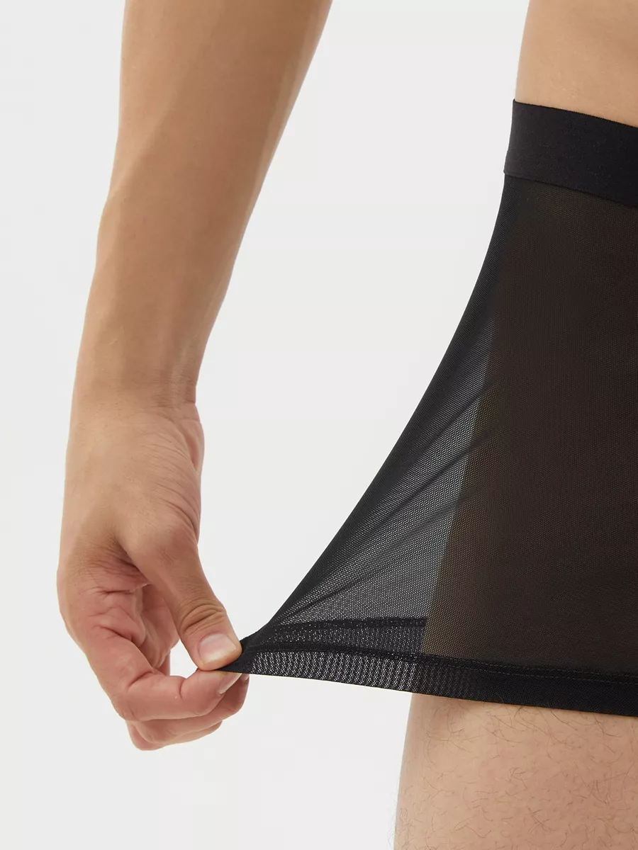 Трусы прозрачные из сетки черный