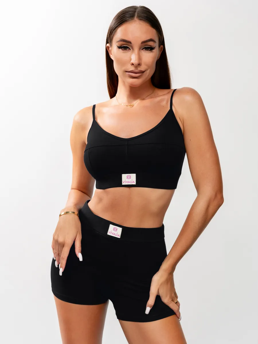 Трусы шорты с высокой посадкой боксеры хлопок черный