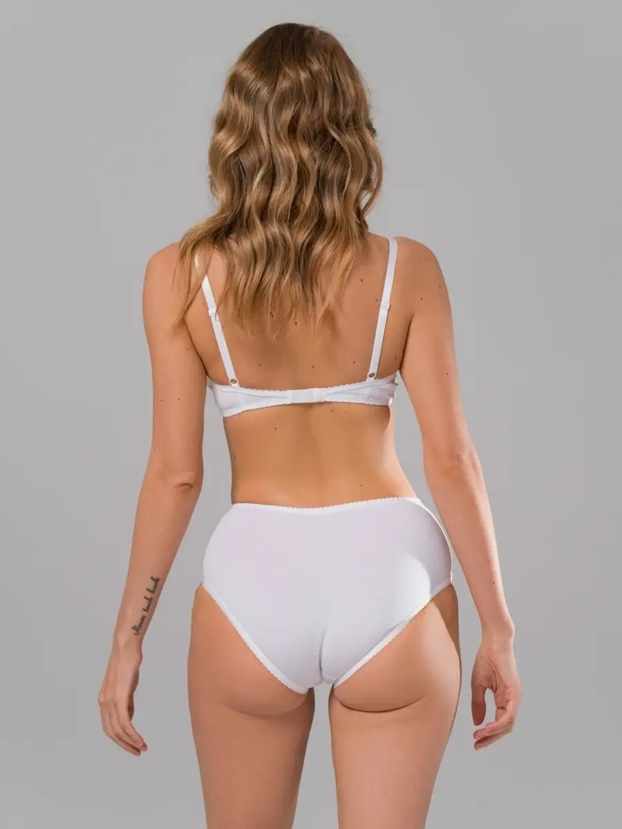 Бюстгальтер женский хлопок без каркаса белый