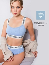  голубоймеланж/белый