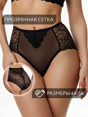 Трусы с высокой посадкой кружевные слипы