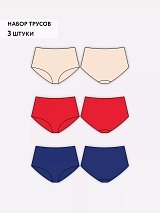  бежевый/синий/красный