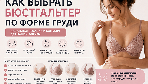 Как выбрать бюстгальтер по форме груди: советы и рекомендации