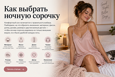 Как выбрать ночную сорочку: материал, фасон и размер