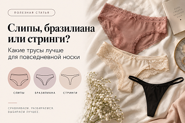Что лучше: слипы, бразилиана или стринги — как выбрать трусы