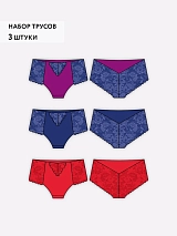 сливовый/синий/красный